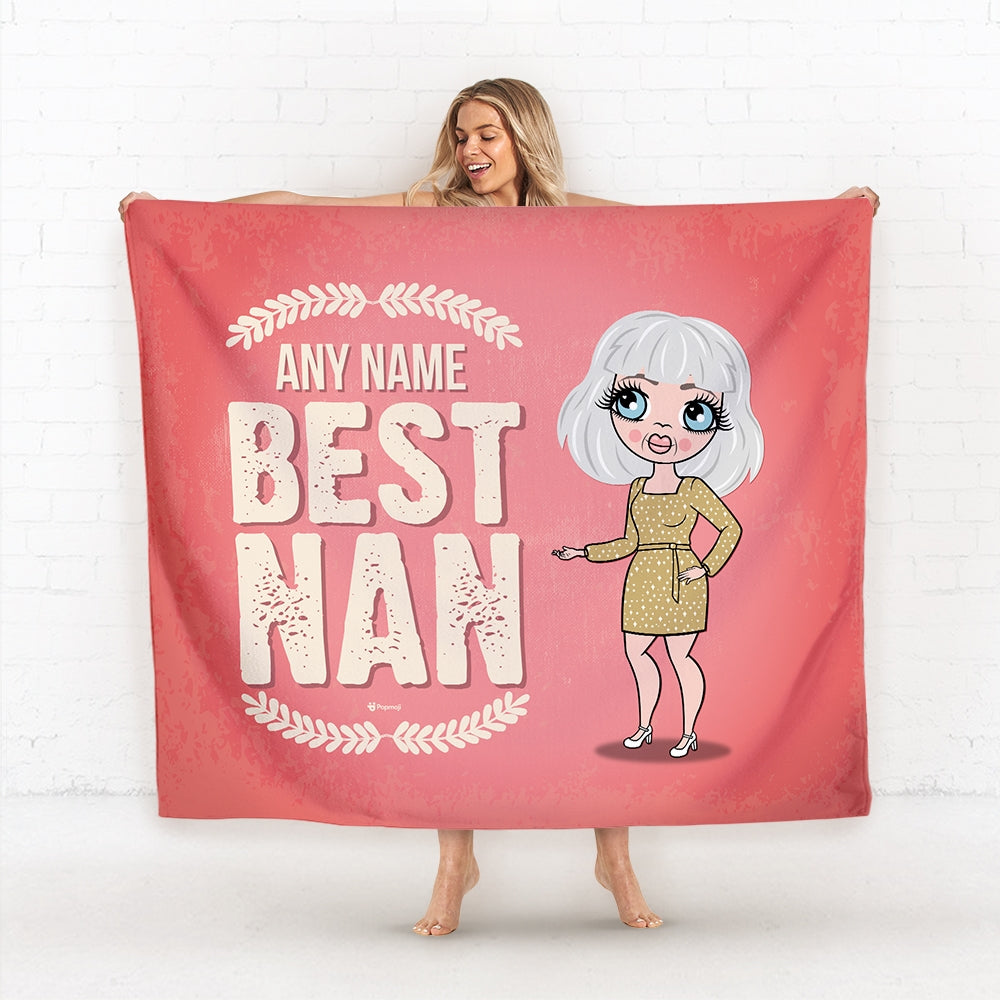 Womens Personalized Best Nan Fleece Blanket - Image 1