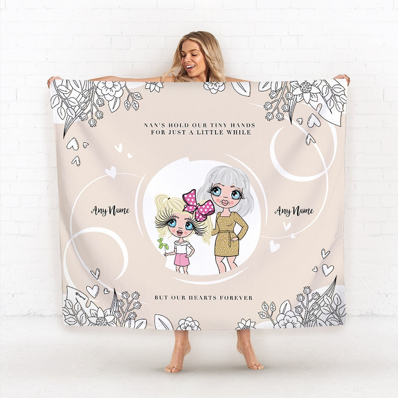Multi Character Nan's Hold Our Heart Woman And Child Fleece Blanket - Image 1