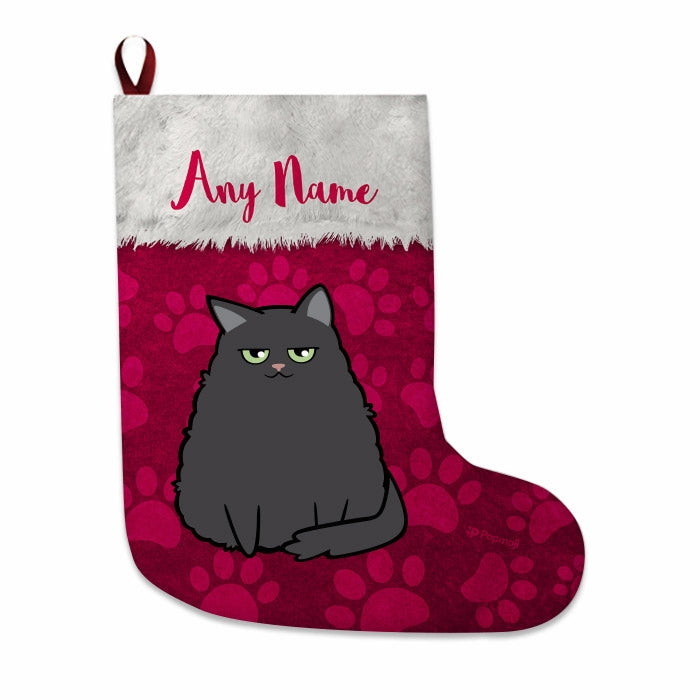 Cats Personalized Christmas Stocking - Paw Print - Image 2