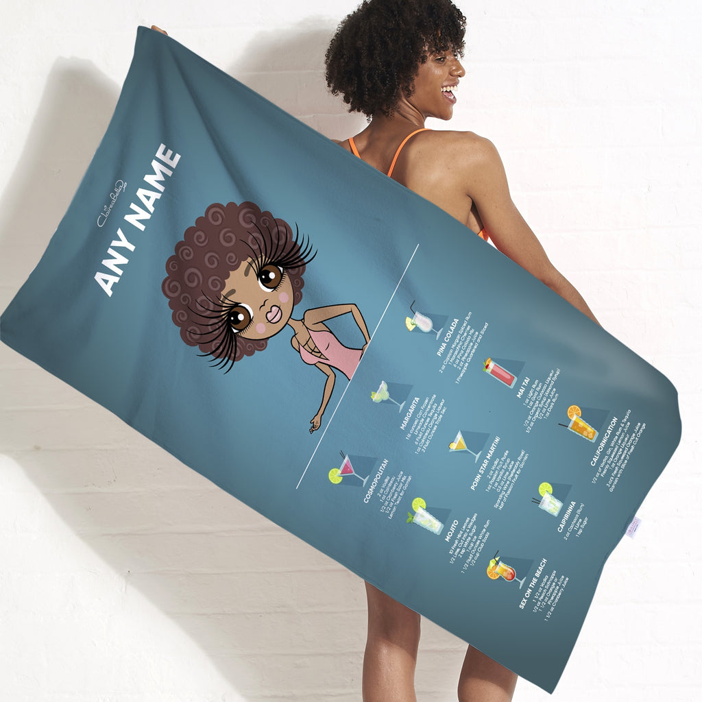 ClaireaBella Cocktail Recipe Beach Towel - Image 1