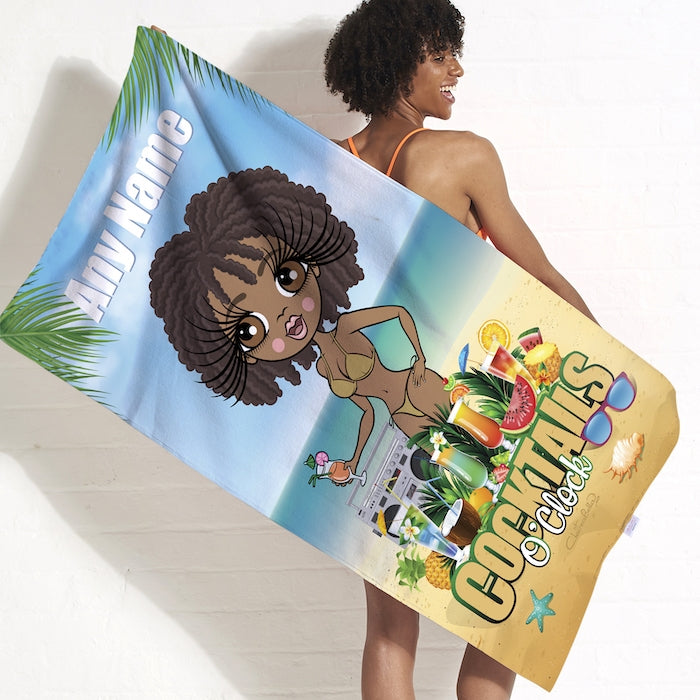ClaireaBella Cocktail O'Clock Beach Towel - Image 1