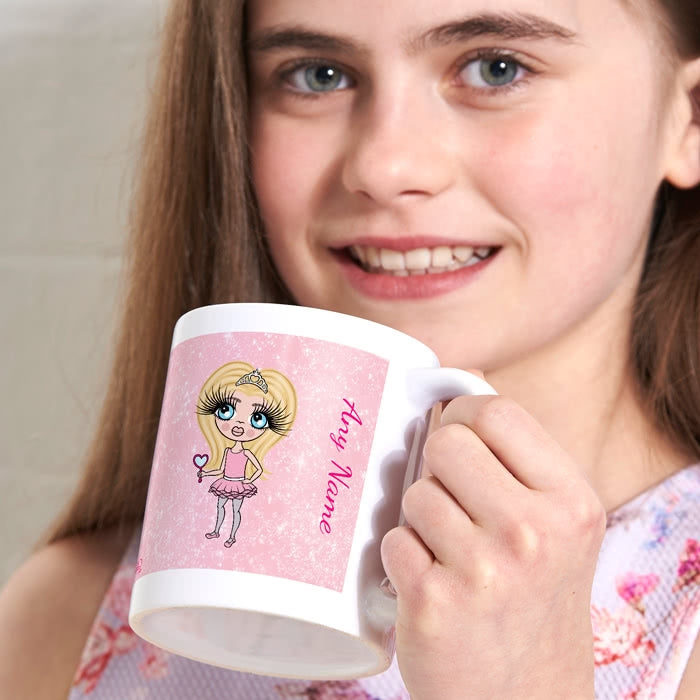 ClaireaBella Girls Baby Pink Glitter Mug - Image 1
