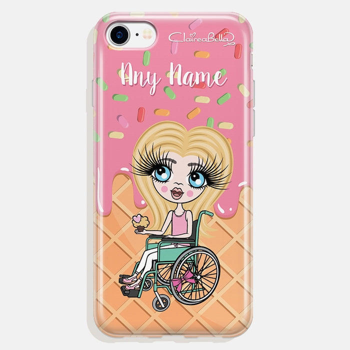 ClaireaBella Girls Wheelchair Personalized Ice Lolly Phone Case - Image 1