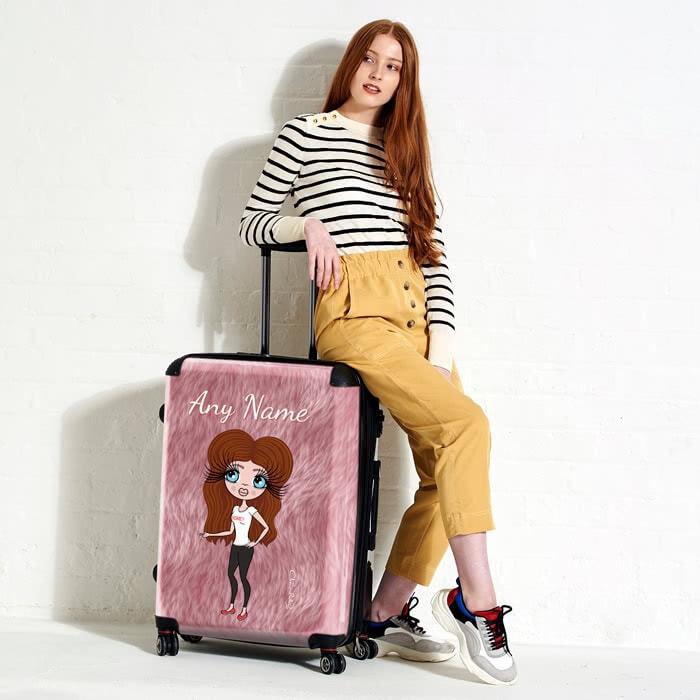 ClaireaBella Fur Effect Suitcase - Image 1