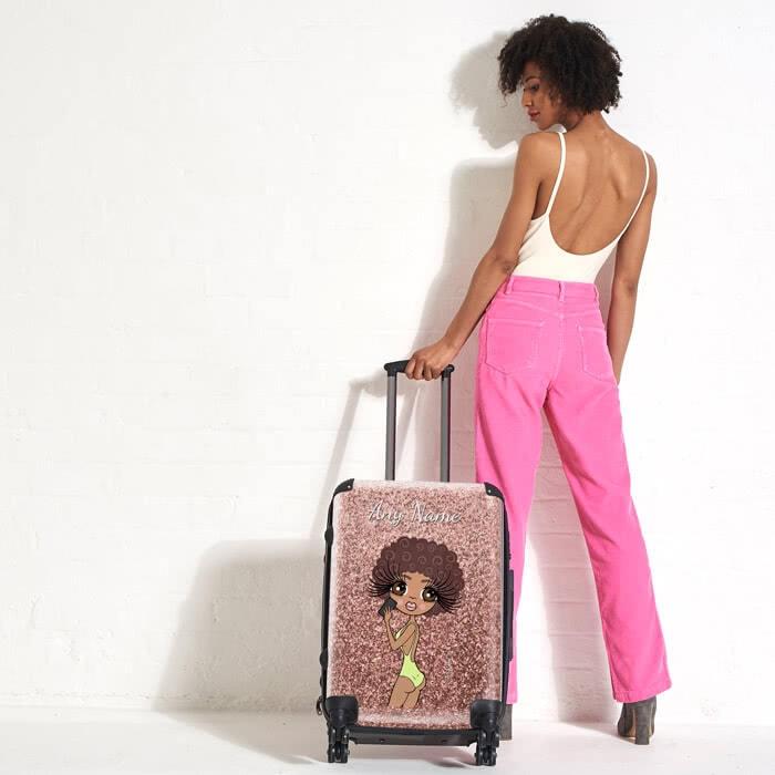 ClaireaBella Selfie Glitter Effect Suitcase - Image 1