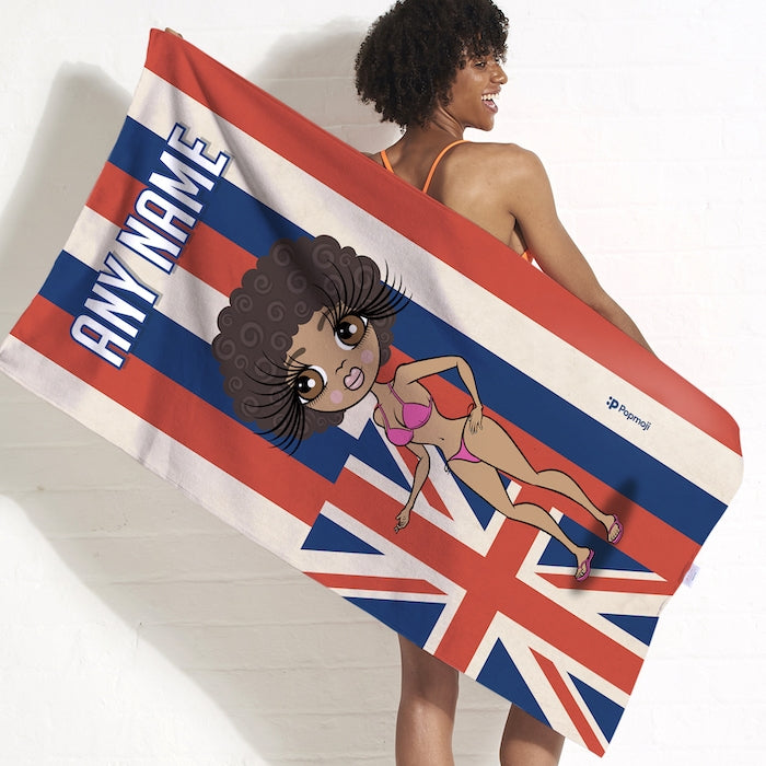 ClaireaBella Love Hawaii Flag Beach Towel - Image 1
