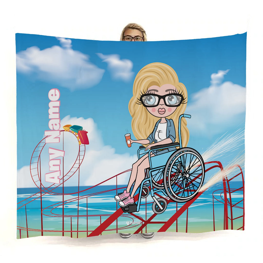 Womens Thrill Seeker Wheelchair Fleece Blanket - Image 1
