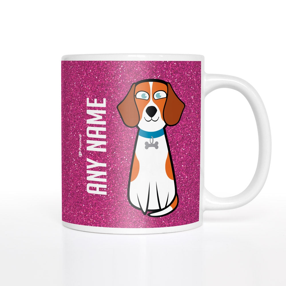 Personalized Dog Pink Glitter Effect Mug - Image 2