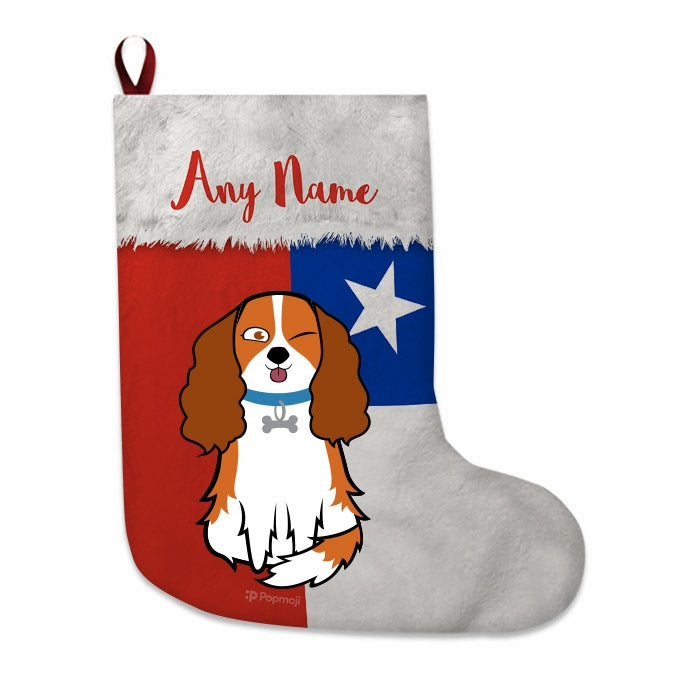 Dogs Personalized Christmas Stocking - Chilean Flag - Image 1