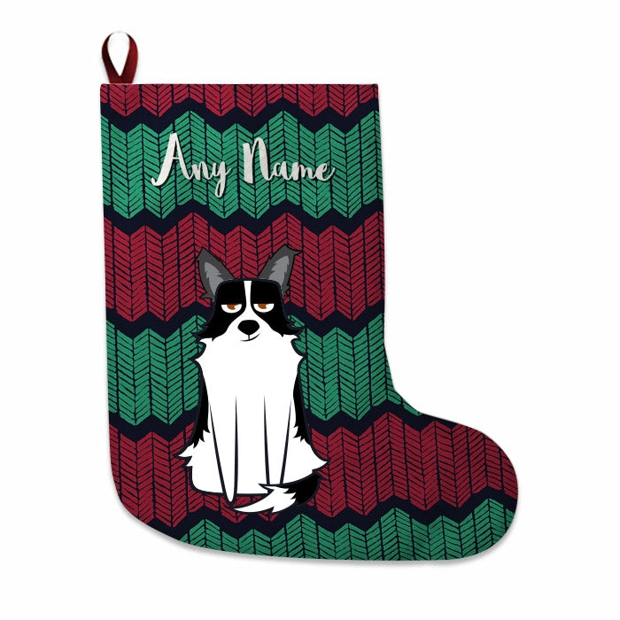 Dogs Personalized Christmas Stocking - Zig Zags - Image 2