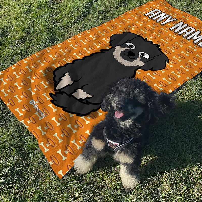 Personalized Dog Collar Beach Towel - Image 1