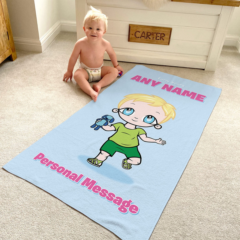 Early Years Baby Blue Beach Towel - Image 1