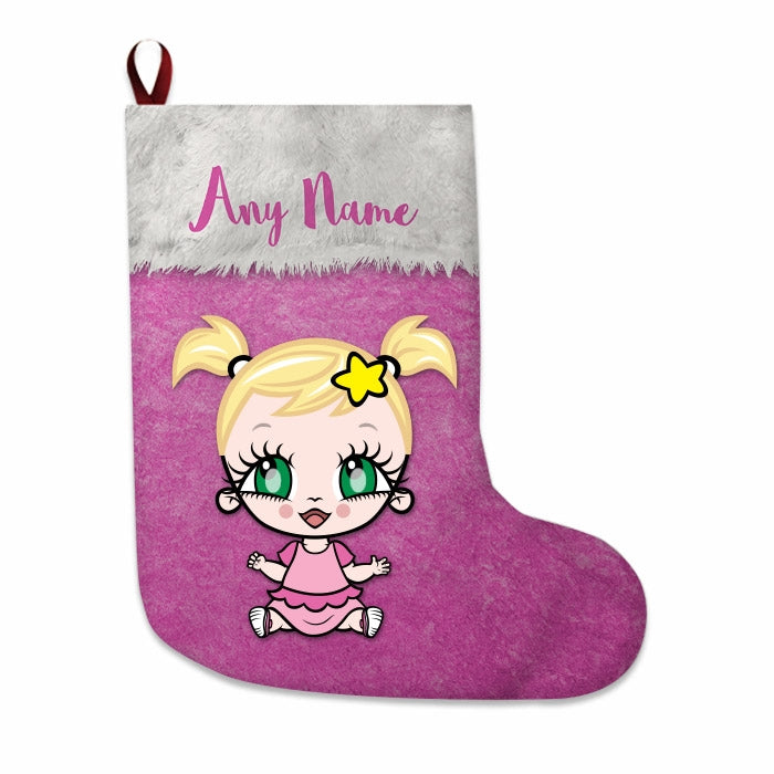 Babies Personalized Christmas Stocking - Classic Pink - Image 1