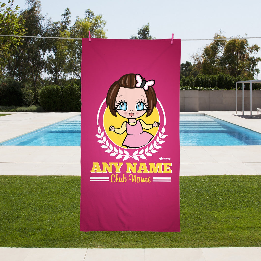 Early Years Personalized Varsity Swimming Towel - Image 1