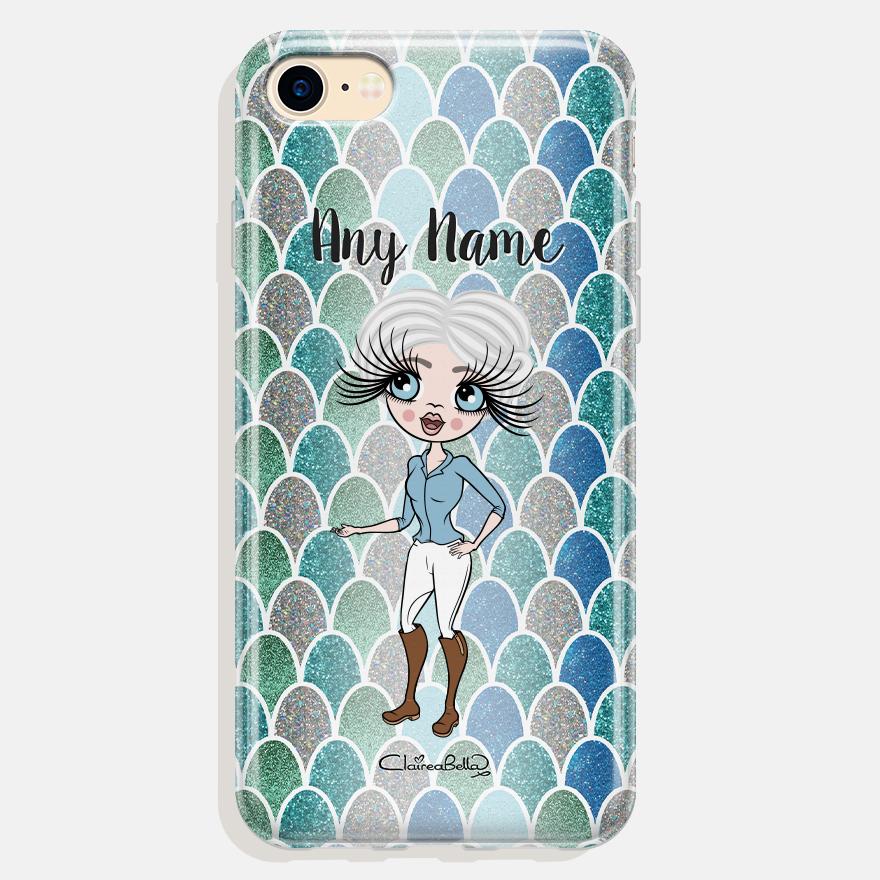 ClaireaBella Personalized Mermaid Glitter Effect Phone Case - Image 0