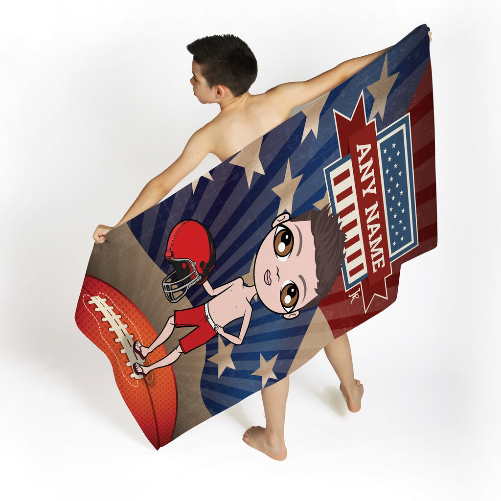 Jnr Boys American Football Beach Towel - Image 3