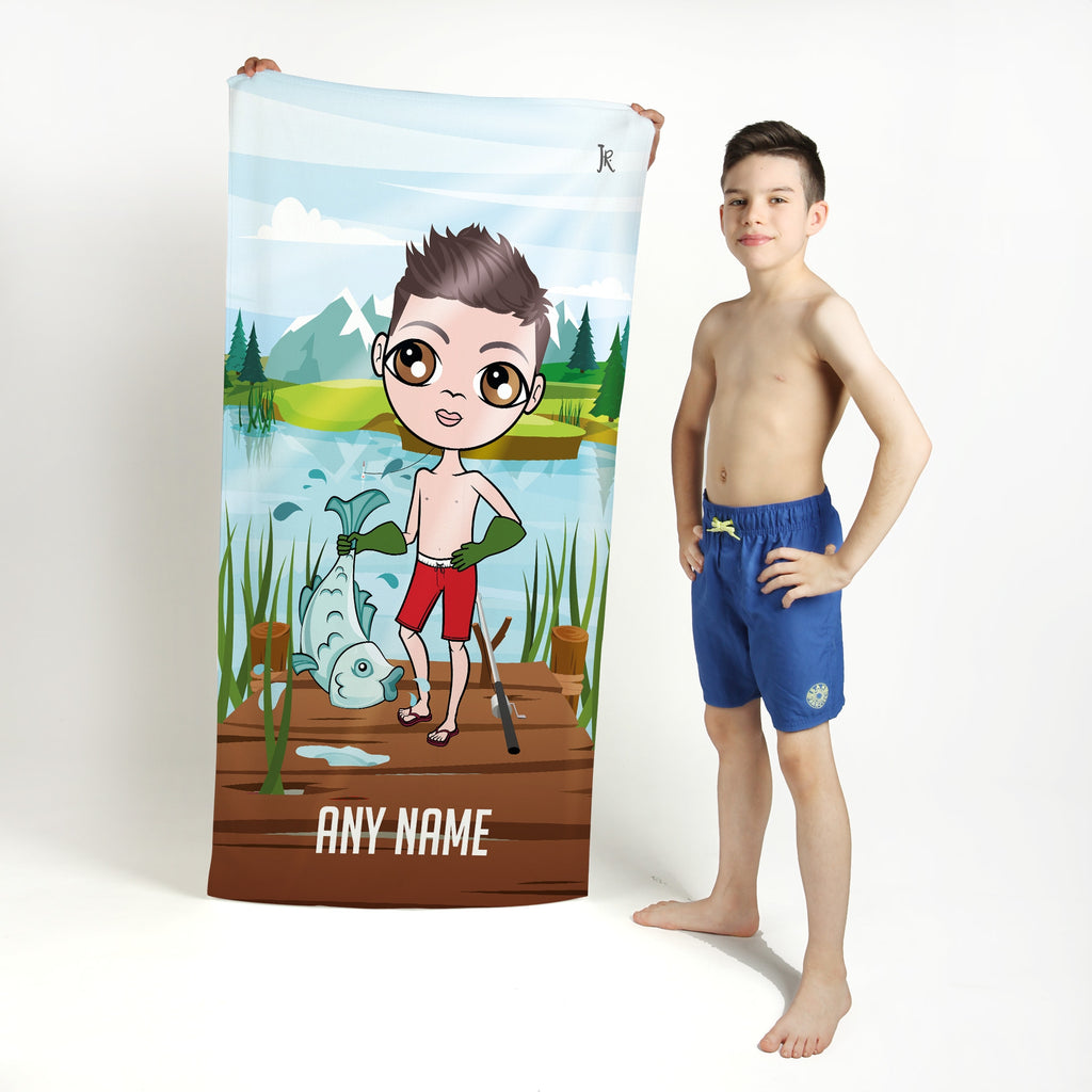 Jnr Boys Catch Of The Day Beach Towel - Image 1