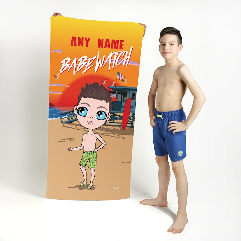 Jnr Boys Babewatch Beach Towel - Image 1