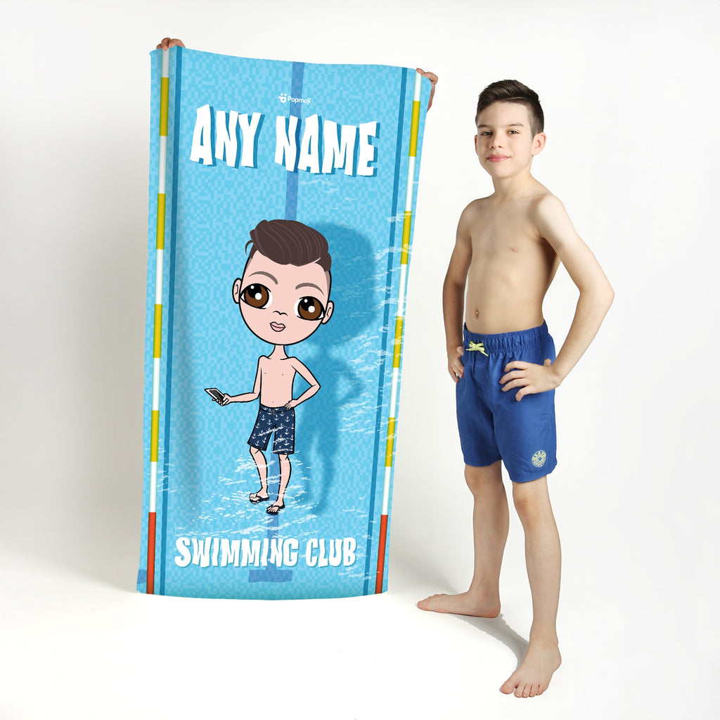 Jnr Boys Personalized Floating Swimming Towel - Image 1