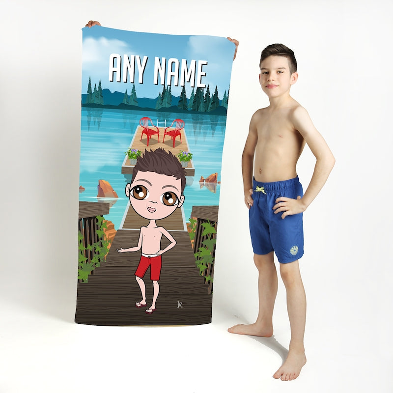 Jnr Boys Lake Beach Towel - Image 1