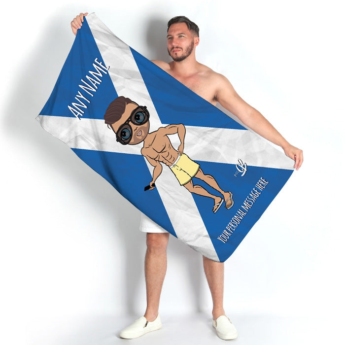MrCB Scottish Flag Beach Towel - Image 1