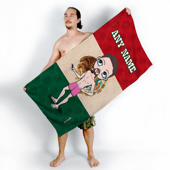 MrCB Love Mexico Flag Beach Towel - Image 1