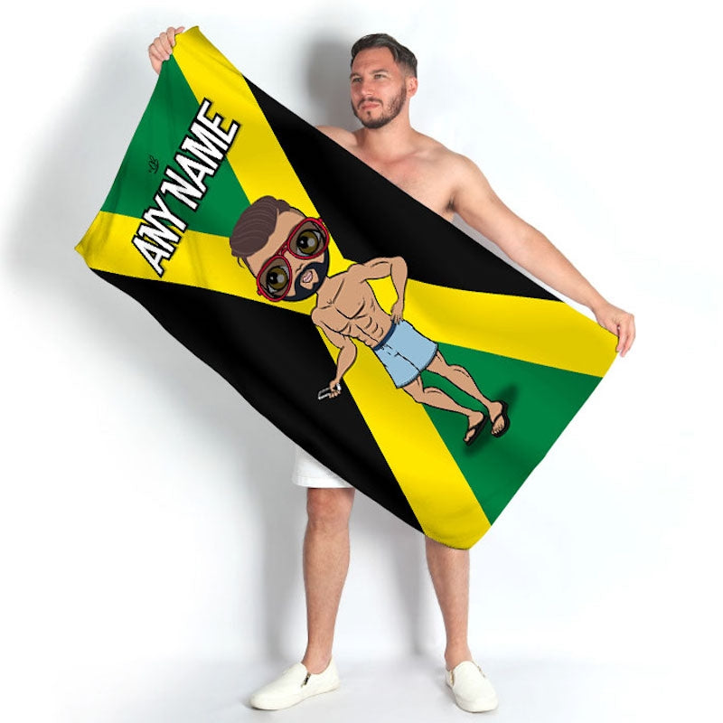 MrCB Jamaican Flag Beach Towel - Image 1