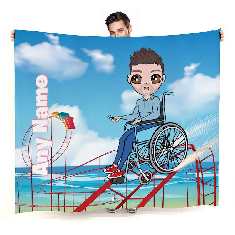 Mens Thrill Seeker Wheelchair Fleece Blanket - Image 1