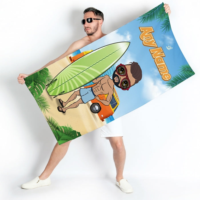 MrCB Surfer Dude Beach Towel - Image 1