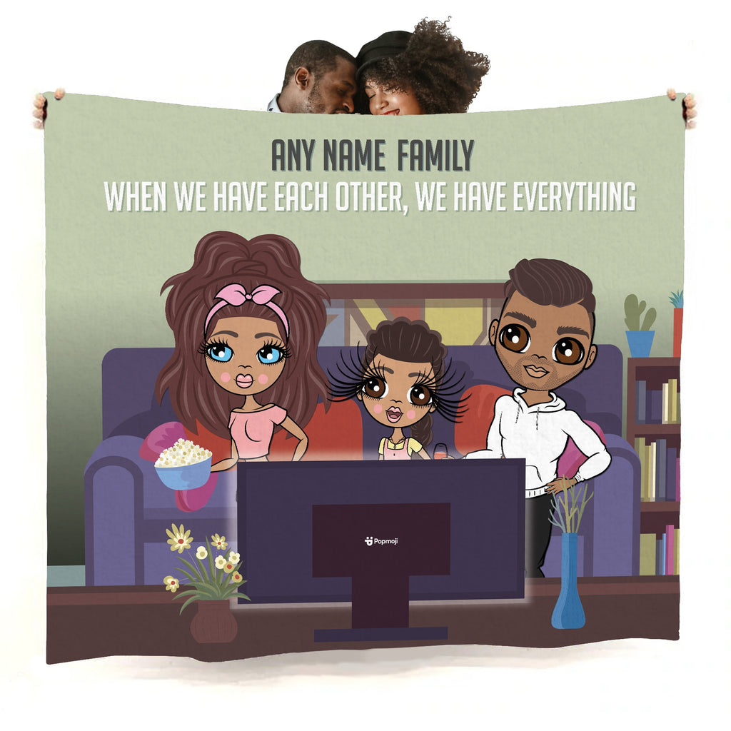 Multi Character Everything Together Family Of 3 Fleece Blanket - Image 1