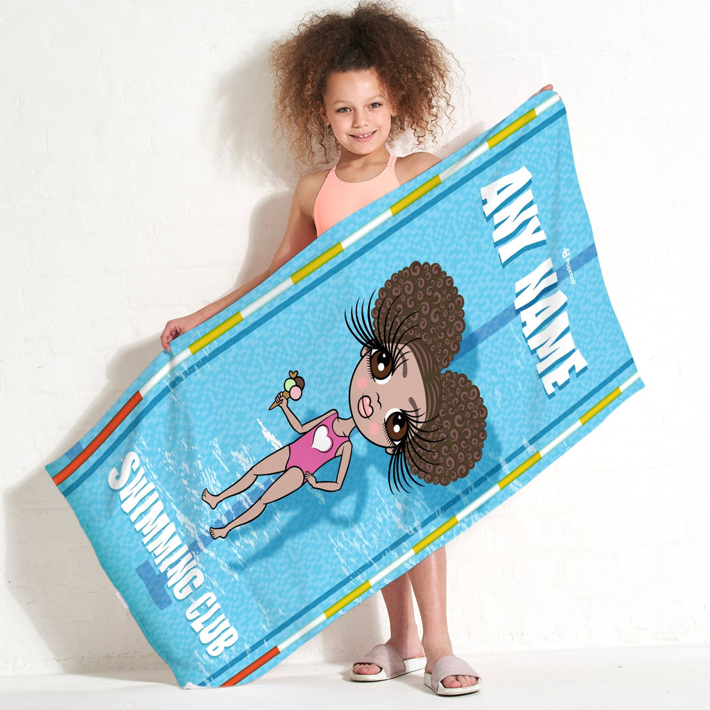 Girls Personalized Floating Swimming Towel