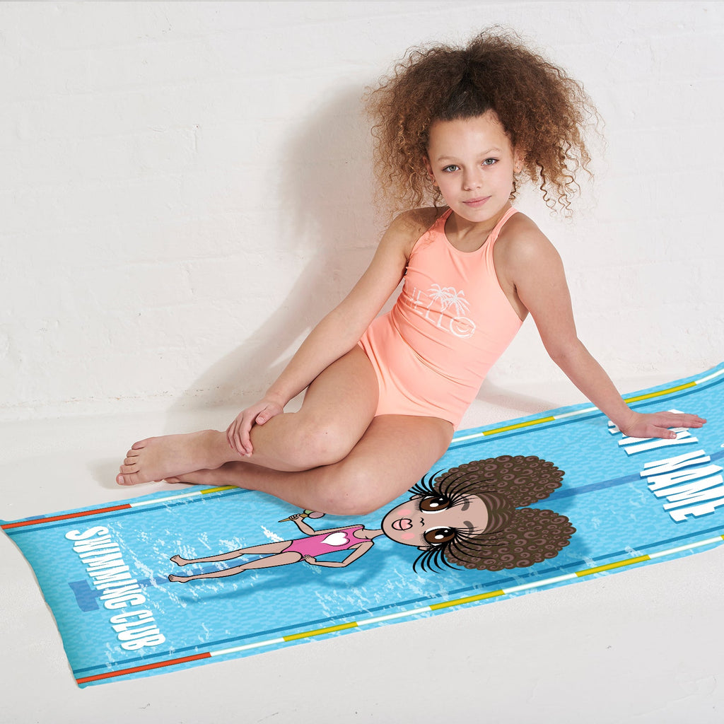 Girls Personalized Floating Swimming Towel