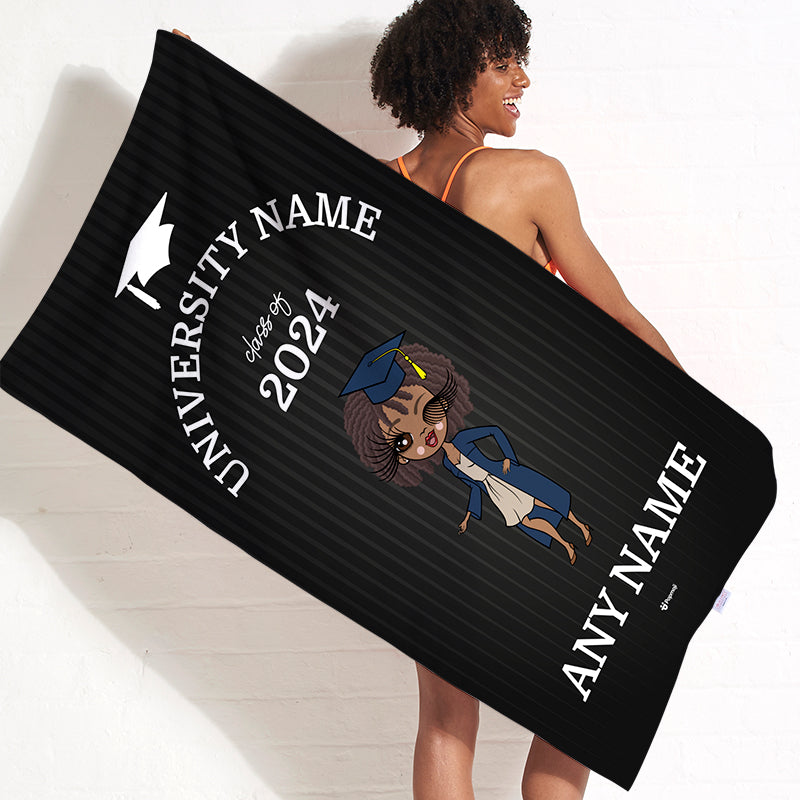 Womens Personalized Graduation Class Beach Towel
