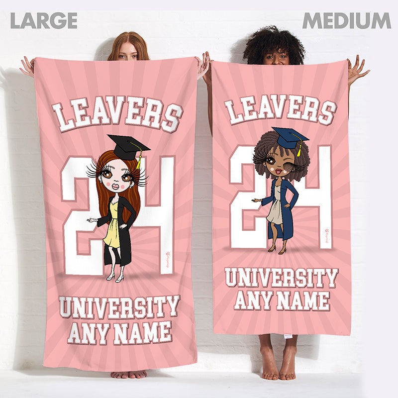 Womens Personalized Graduation Leavers Beach Towel