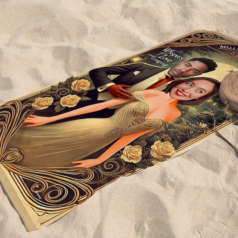 Face Upload Dreamy Romance 2 Image Beach Towel