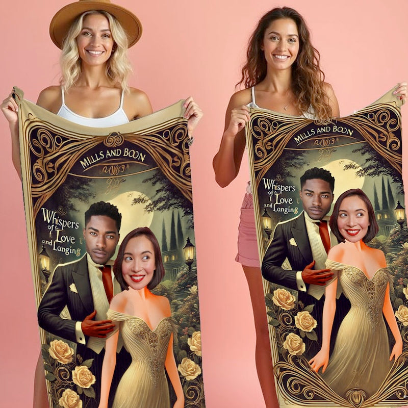 Face Upload Dreamy Romance 2 Image Beach Towel