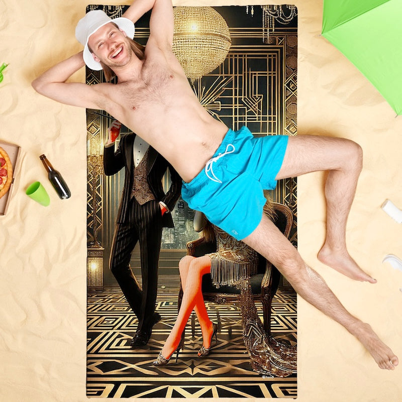 Face Upload Gatsby 2 Image Beach Towel
