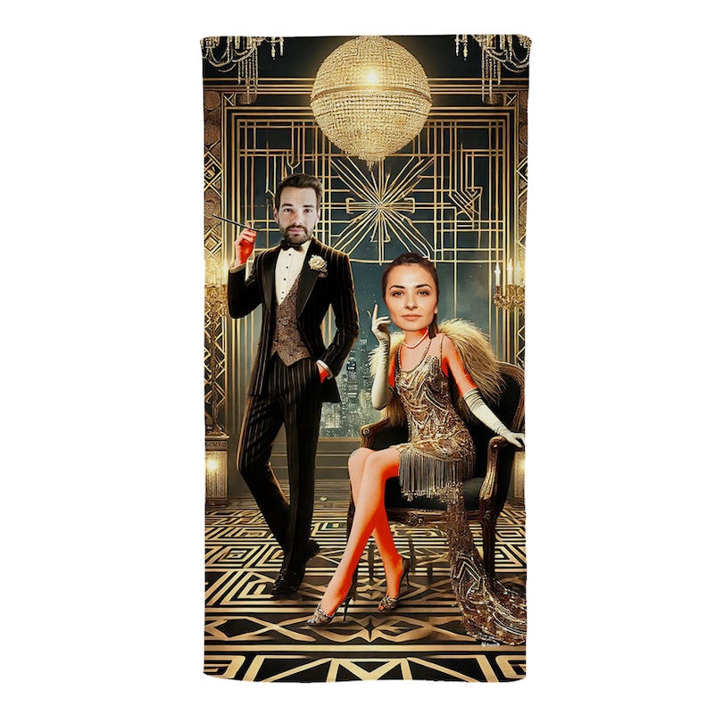 Face Upload Gatsby 2 Image Beach Towel