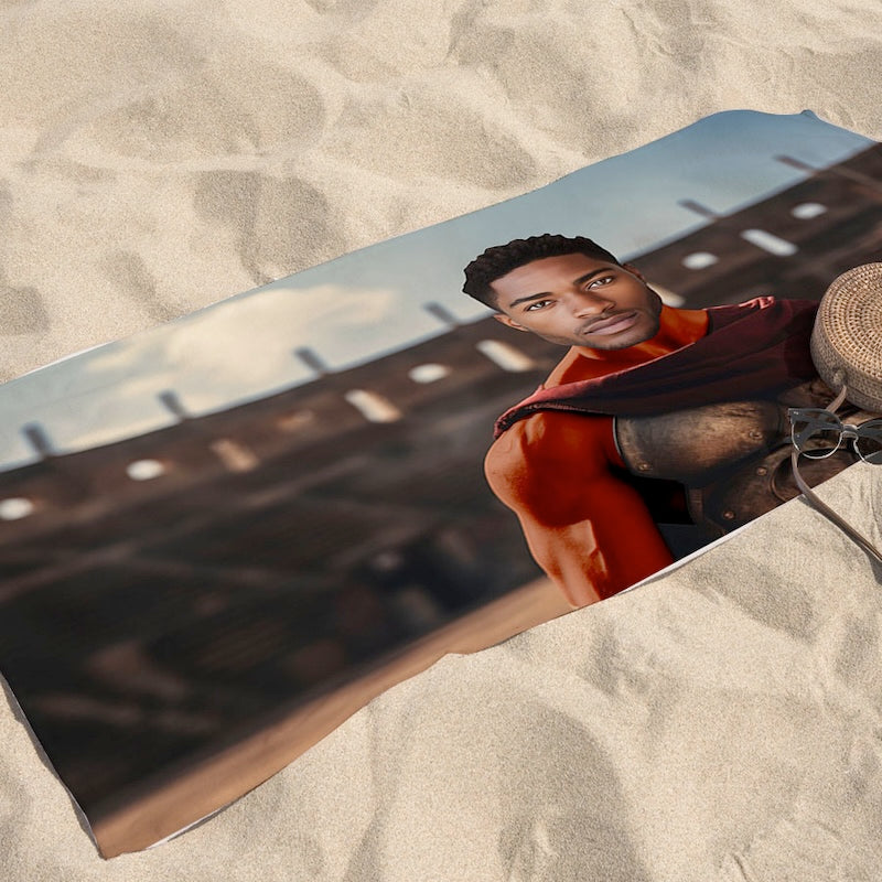 Face Upload Gladiator Beach Towel