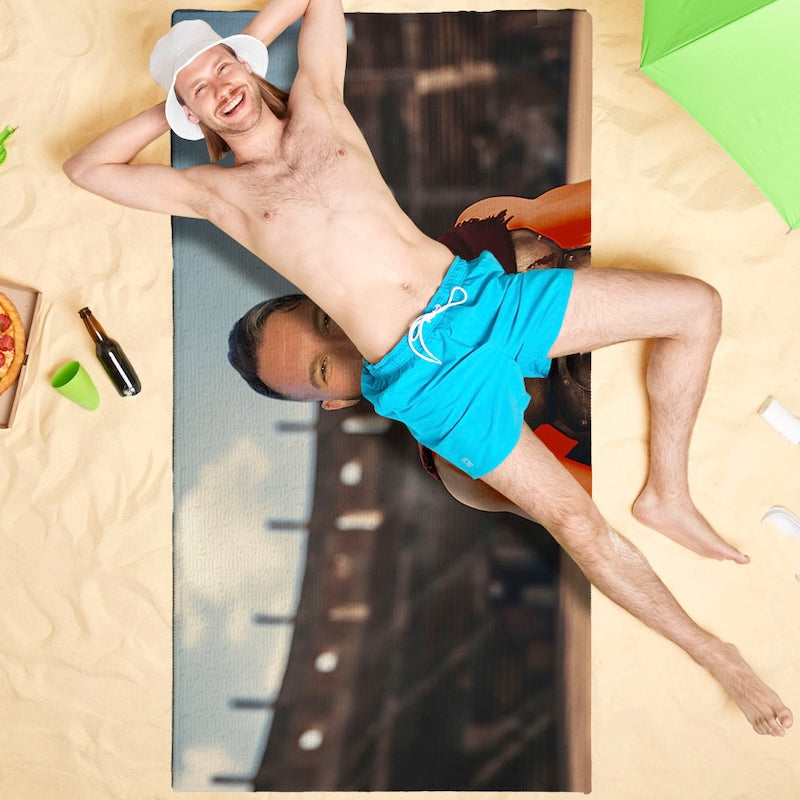 Face Upload Gladiator Beach Towel