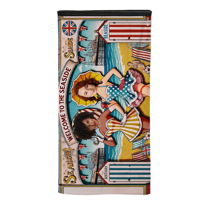 Face Upload Ladies Seaside Cut Out 2 Image Beach Towel