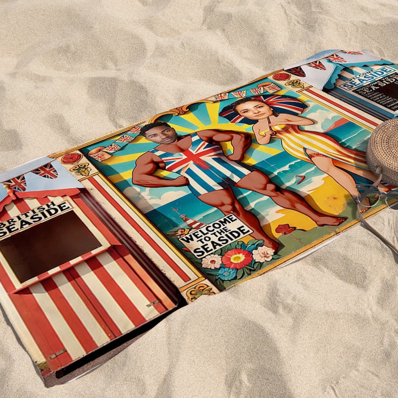 Face Upload Seaside Cut Out 2 Image Beach Towel