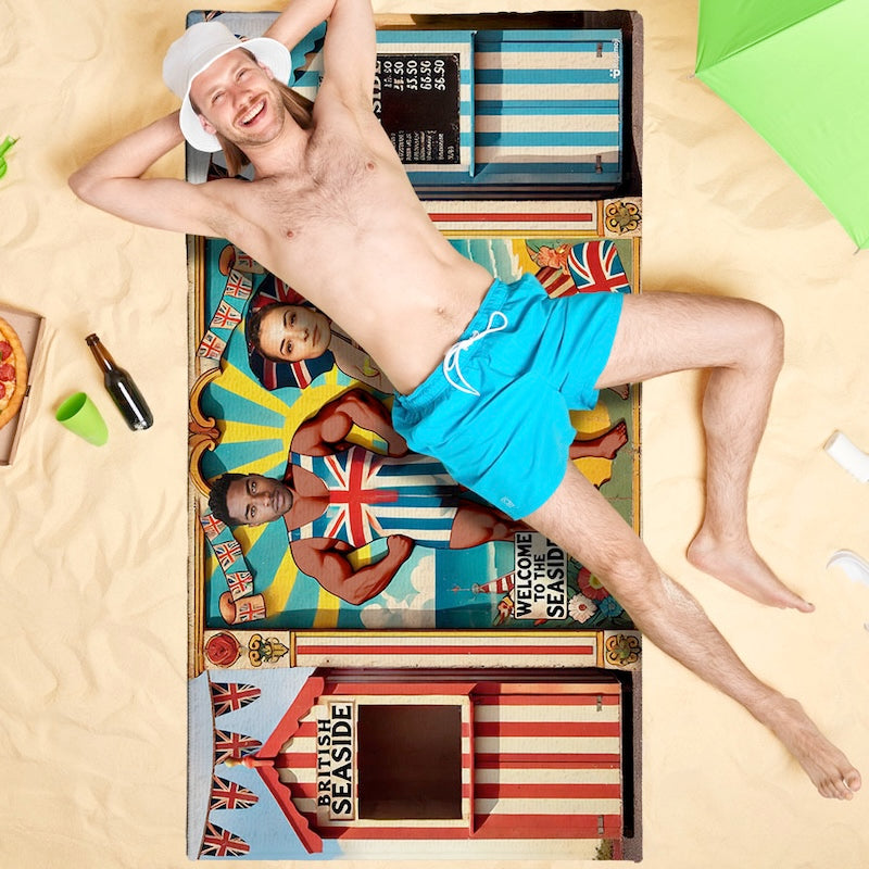Face Upload Seaside Cut Out 2 Image Beach Towel