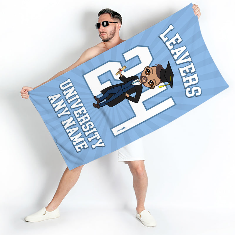 Mens Personalized Graduation Leavers Beach Towel