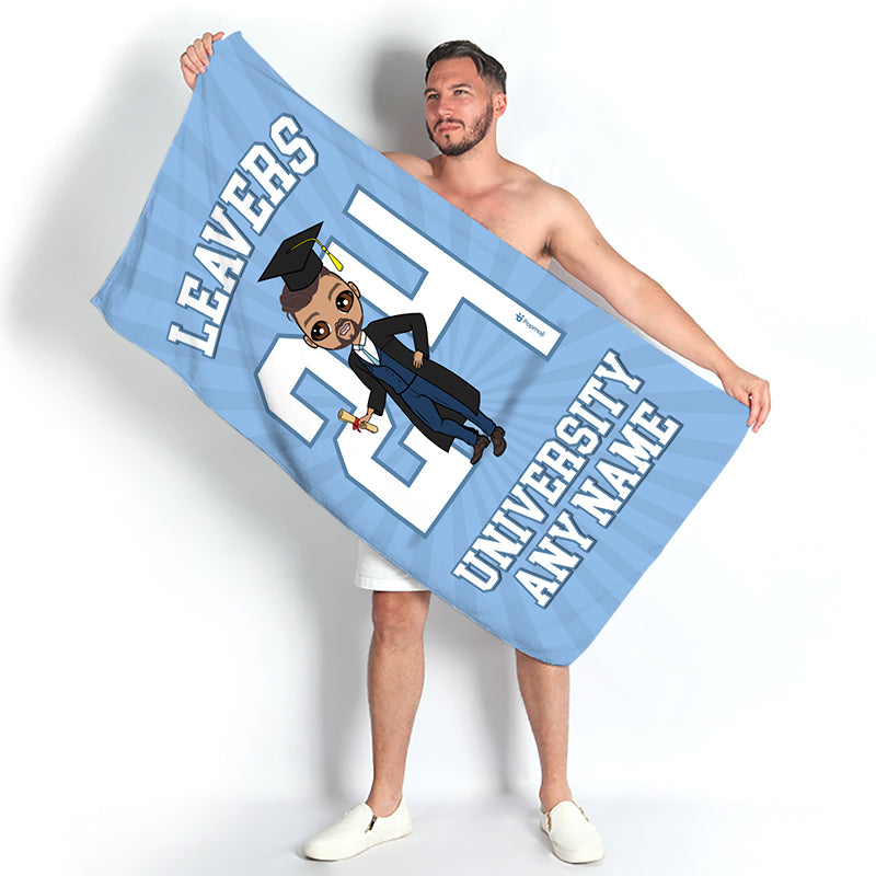 Mens Personalized Graduation Leavers Beach Towel