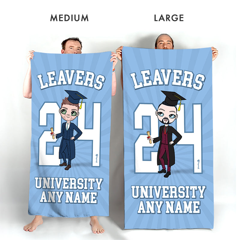 Mens Personalized Graduation Leavers Beach Towel