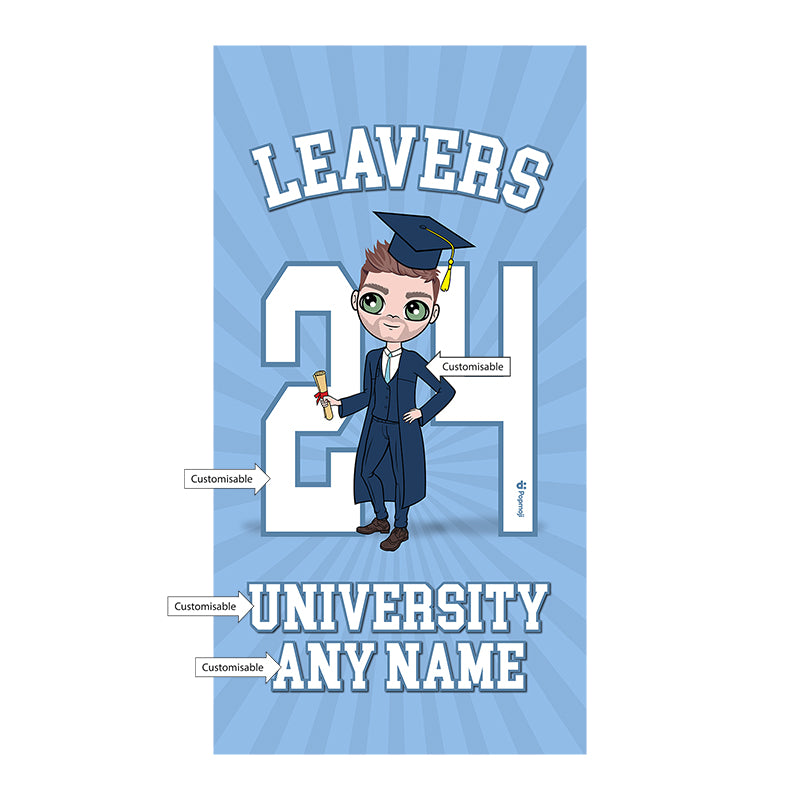 Mens Personalized Graduation Leavers Beach Towel