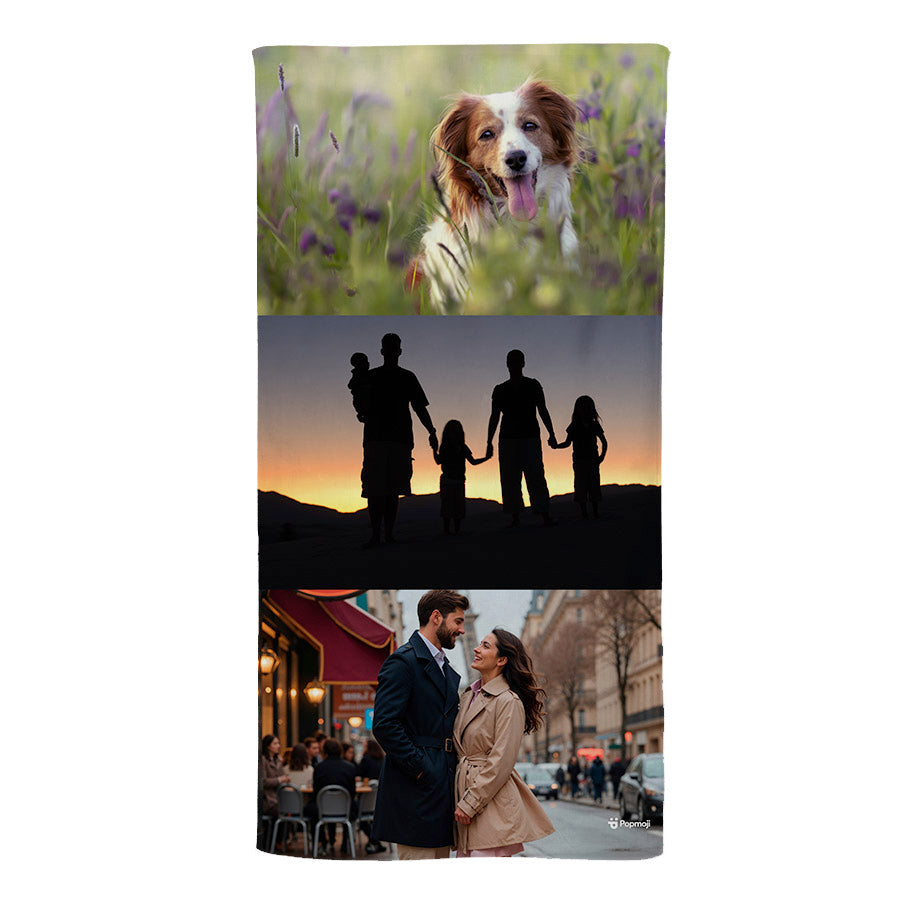 Photo Upload 3 Image Beach Towel