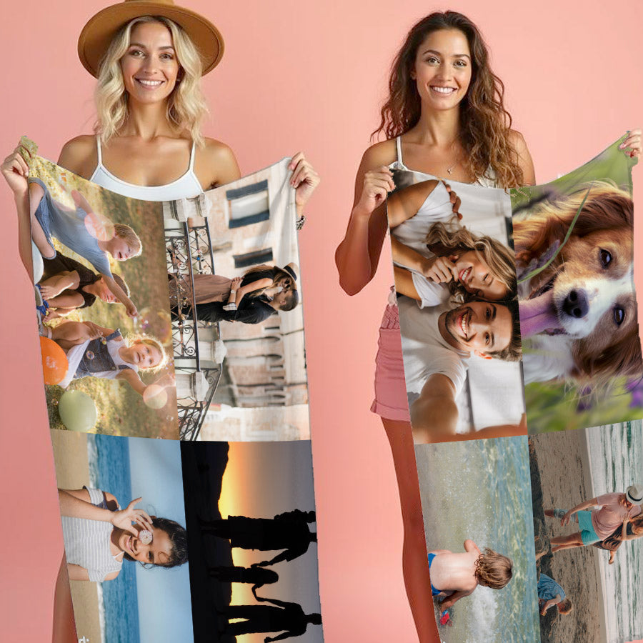 Photo Upload 4 Image Beach Towel
