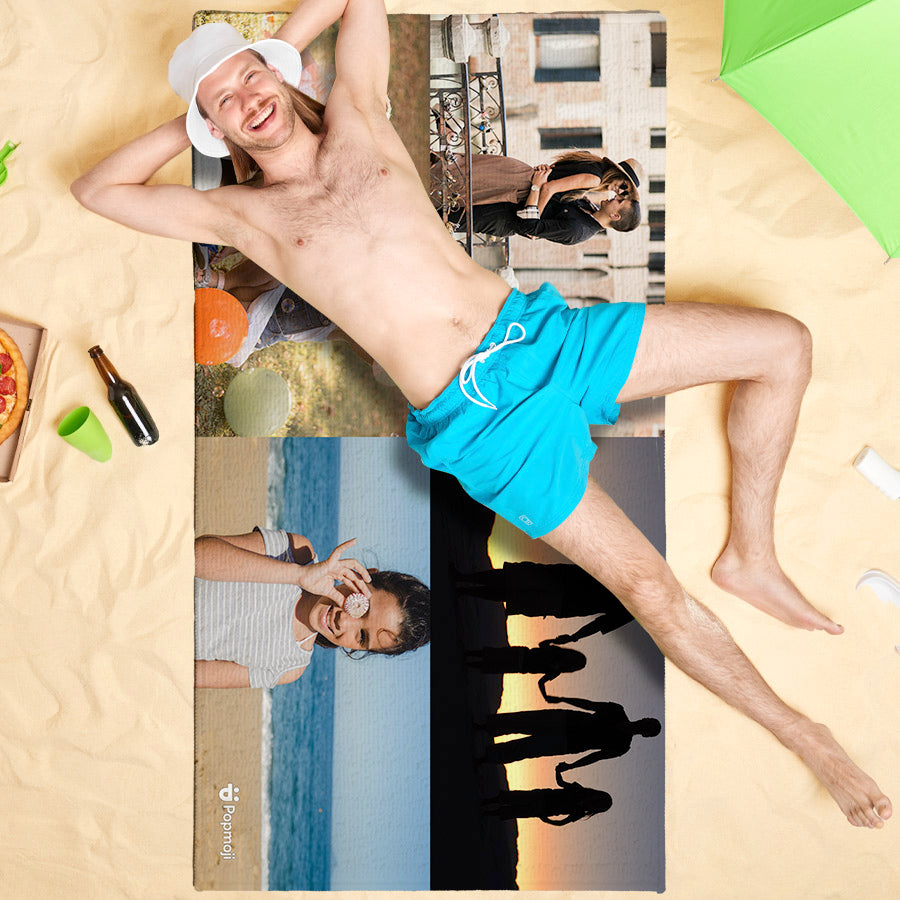 Photo Upload 4 Image Beach Towel